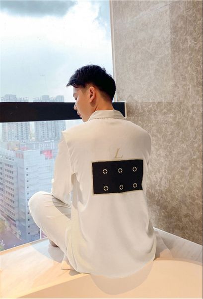 

ins i silk pajamas 2021 new sleepwear winter wite long sleeve silk mens ome pajamas couples #200#43000000, Black;red