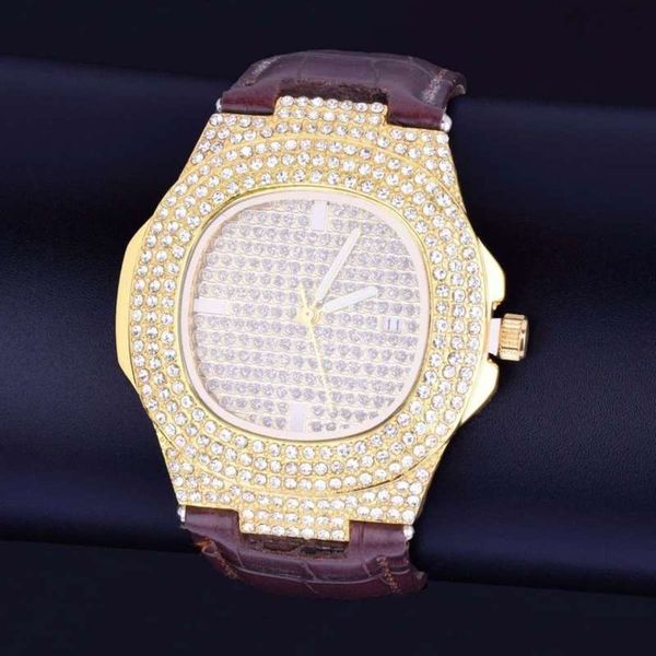 

trendy with casual man's watch fashion star belt zup2, Slivery;brown