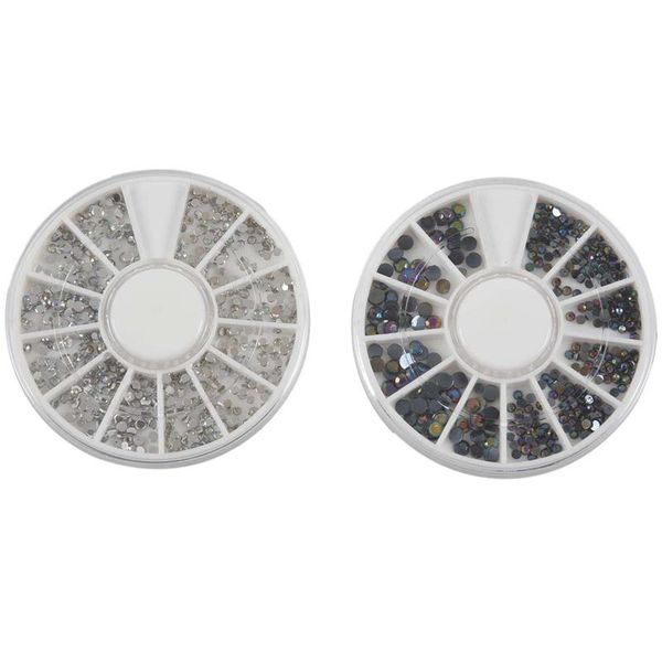 

nail art equipment black+silver 600pcs rhinestones decoration glitter set