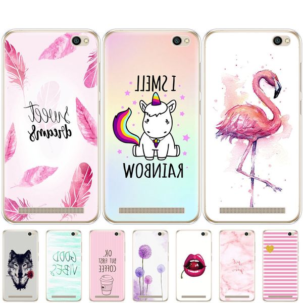 

xiaomi 5,0 дюймовый телефон дело мягкая кремния tpu shell окрашенная крышка для редми 5a