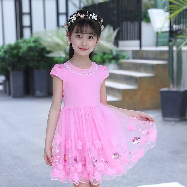 

flower girls dresses 2020 summer dress for girls clothes party prom wedding princess dress girls costume 4 6 8 10 12 13 years t200709, Red;yellow