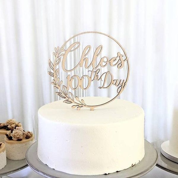 

other event & party supplies custom name 100 days cake er happy personalised birthday decor