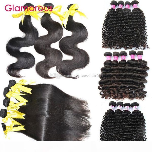 

glamorous human hair wholesale 100% virgin human hair extensions selling brazilian remy hair weaves 6 bundles body wave straight curly, Black