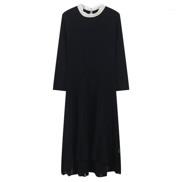 

runway see-through mesh knitted women midi dresses summer high waist split dress slim fit robe office ladies vestidos1, Black;gray