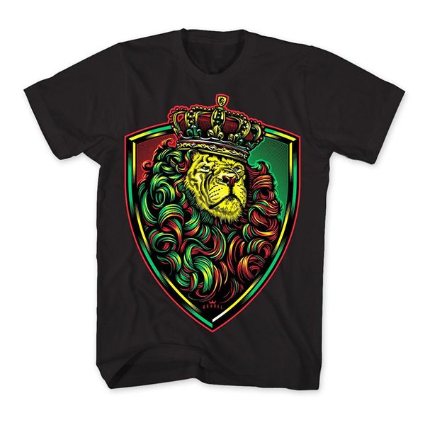 

футболка с коротким рукавом повседневная для мужчин одежда летняя ogabel мужская корона щит rasta черный спортивный толстовка с капюшоном то