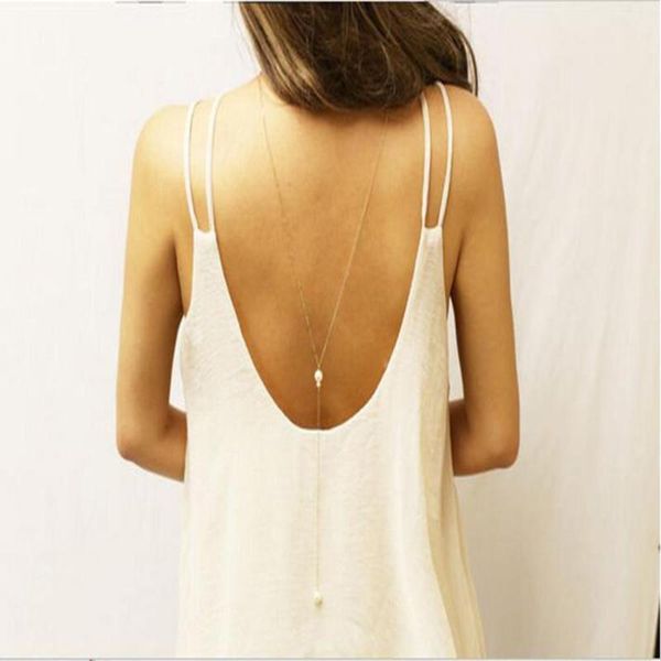 

2020 designer original imitation pearl female long necklace bohemian jewelry factory wholesale, Silver