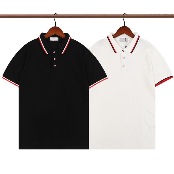 

mens designer polo t shirts brand trend clothing women luxury designers cotton clothes fashion casual lapel shirt short sleeve, White;black