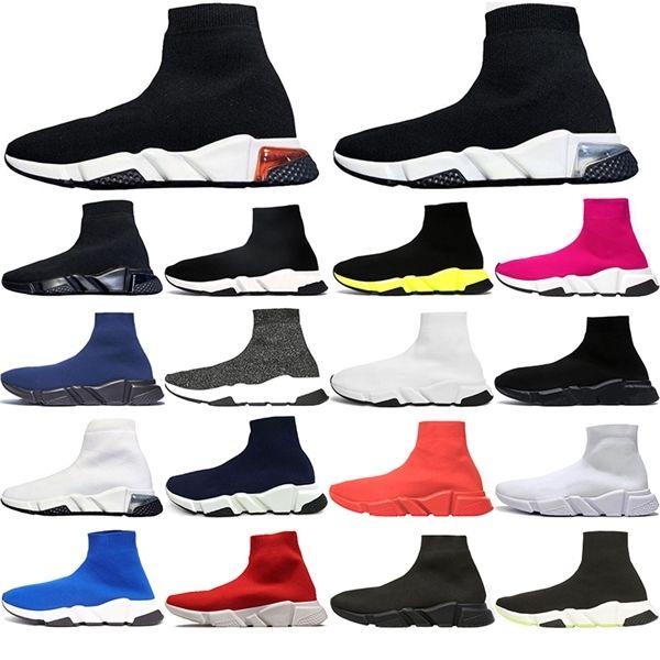 

new sneakers trainer black red gypsophila triple black flat sock boots men women casual shoes speed trainer runner size 36-45