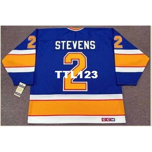 

mens #2 scott stevens st. louis blues 1990 ccm vintage retro home hockey jersey or custom any name or number retro jersey, Black