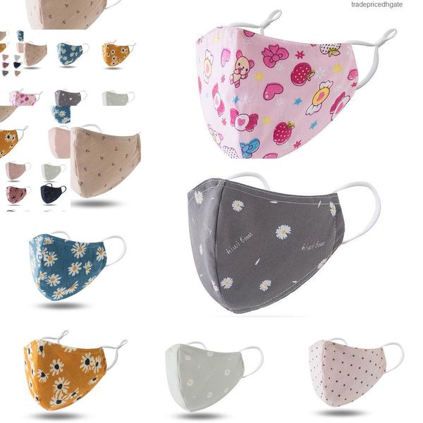 

mouth washable kids cartoon cotton face 100% reusable mask with filter dus sdfj und1