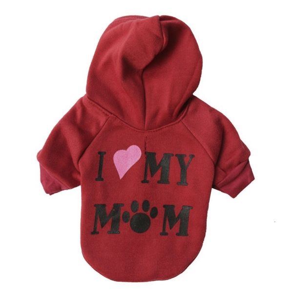 

pet clothes puppy winter and autumn hoodie sweater coat warm sweatshirt love my mom printed dog shirt 3 n4v5q