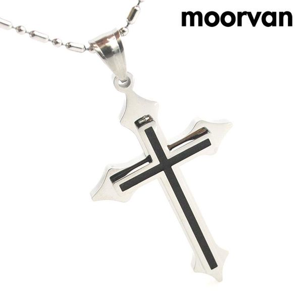 

pendant necklaces silver&black stainless steel necklace crucifix,cool men cross pendants for jewelry, trendy style party christmas gift vp67