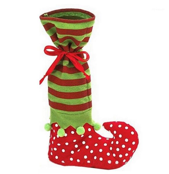 

2020 santa claus elf shoe boot suspenders candy gift bag christmas stocking socks