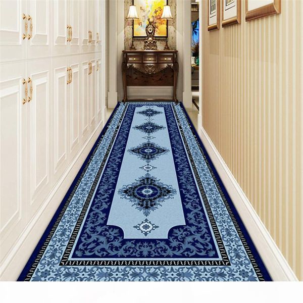 

asian style corridor mat flannel non-slip bedroom kitchen bedside rugs floor mat living room area rug persian flower carpets