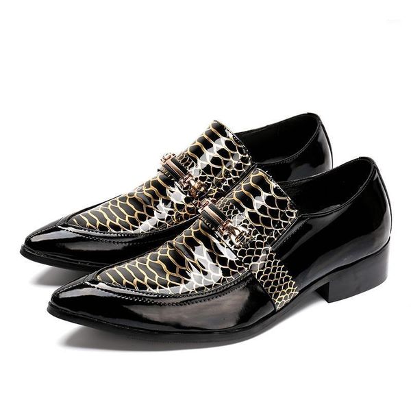 

2020 new italy fashion men shoes party wedding handmade loafers dress shoes men flats handsome comfortable casual1, Black