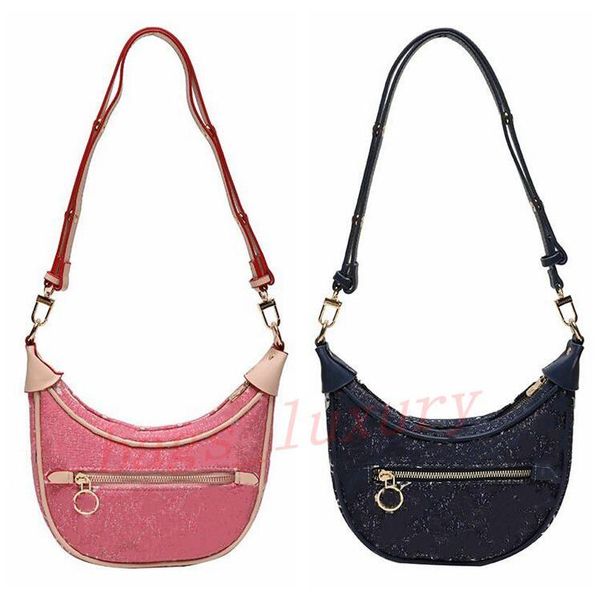 Borsa a tracolla di design di lusso Borsa da donna di alta qualità Fashion Lady Crescent Hobo Borse