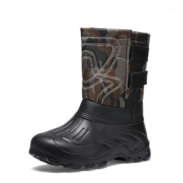 

fl jumpmore hunting boots shoes man waterproof warm high tube men's snow boots round head motorcycle plus big size 39-461, Black