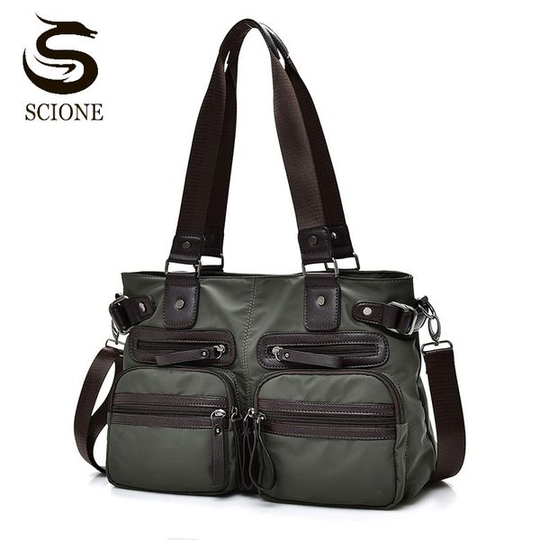 

men nylon briefcase business office handbag vintage travel handbags large capacity shoulder crossbody bag for male