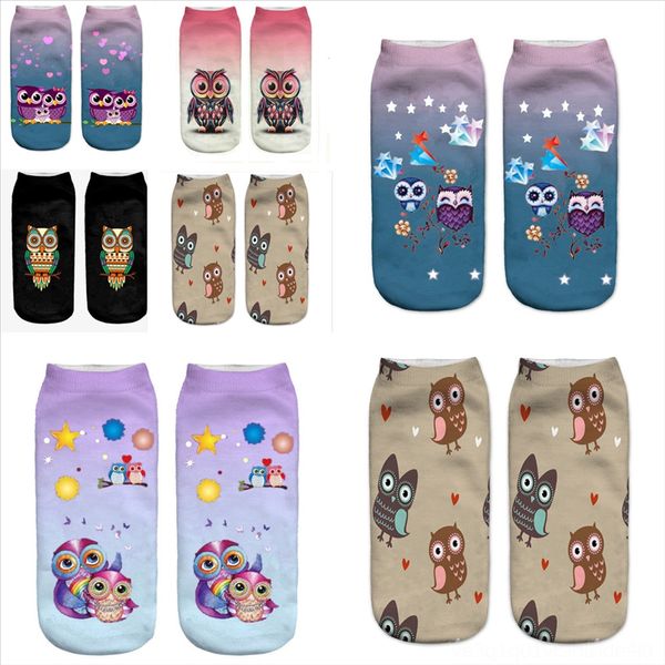 

ekbgn medium tube basketball sock owls hopman sock and animal print american men's and women's fashionable stockings street europe, Black