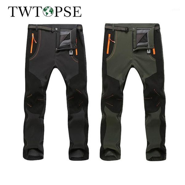 

racing pants twe women men outdoor winter cycling softshell thermal waterproof sports trousers windproof fleece bicycle bike pants1, Black;blue