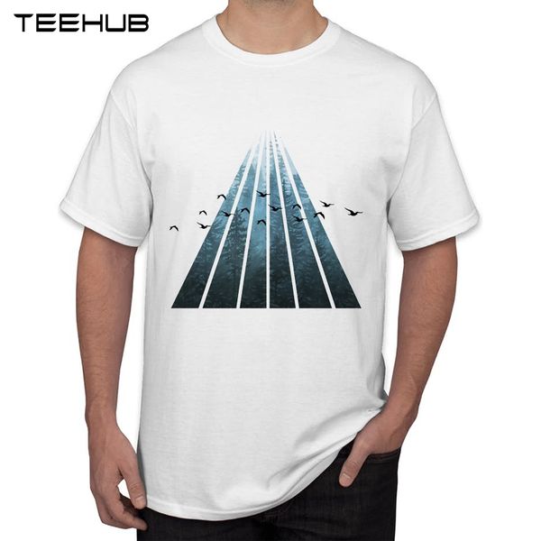 

teehub fashion geometric design misty forest print men t shirt short sleeve funny t shirt casual men cool tee sport hooded sweatshirt hoodie
