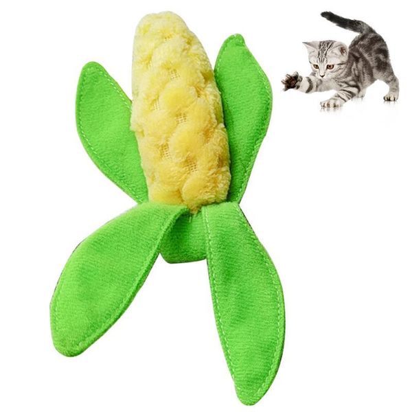 

cat toys cute corn tree shape sound toy bite resistant chew for kitten playing interactive pet supplies