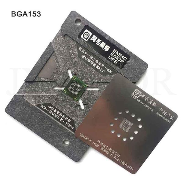 

0.15мм emmc emcp ufs bga153 bga162 bga169 bga254 реболлинга трафарет завод олово steel net с фиксированной пластиной и регулируемой стальной