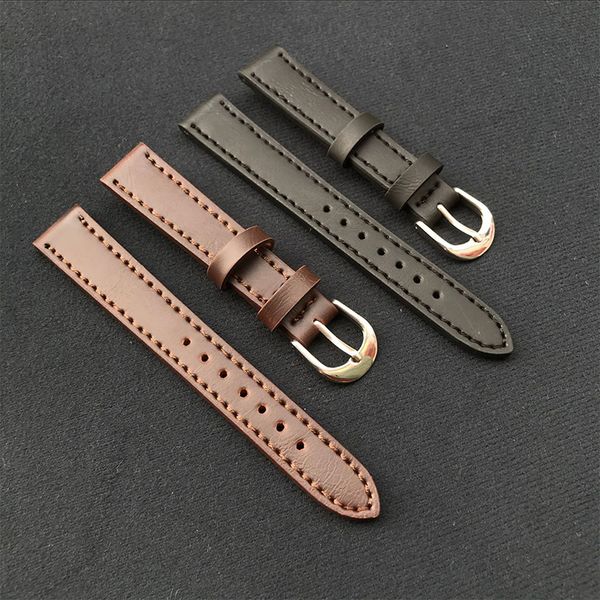 

14/16mm wrist stainless steel buckle clasp band leather strap watch accessories