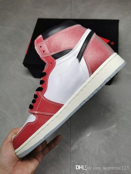 

air authentic trophy room 1 high og sneakers white varsity red sail black retro men 1s outdoor sports shoes with box 40-47.5