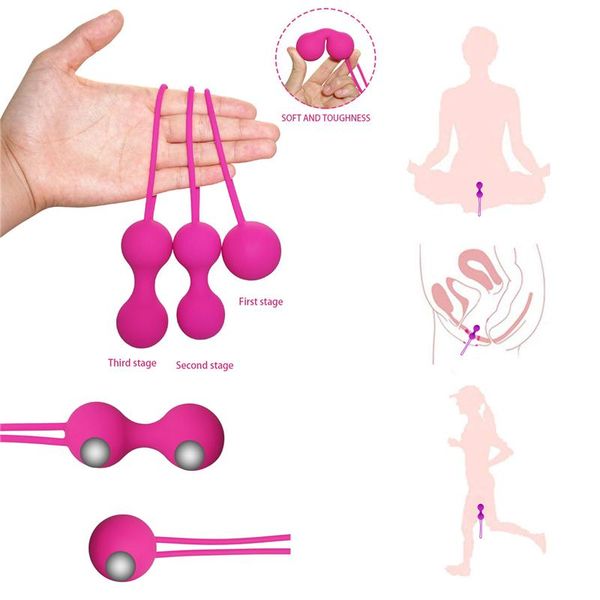 

tightening silicone exerciser trainer toys vaginal woman accessories for couples erotic balls products ptkpj, White;black