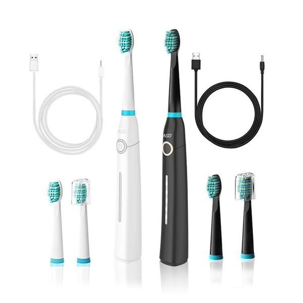 

acoustic wave electric toothbrush ultra sonic vibration 5 modes powerful clean