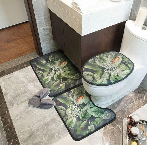 

green designer toilet seat covers sets indoor door mats u mats sets eco friendly bathroom creative accessories