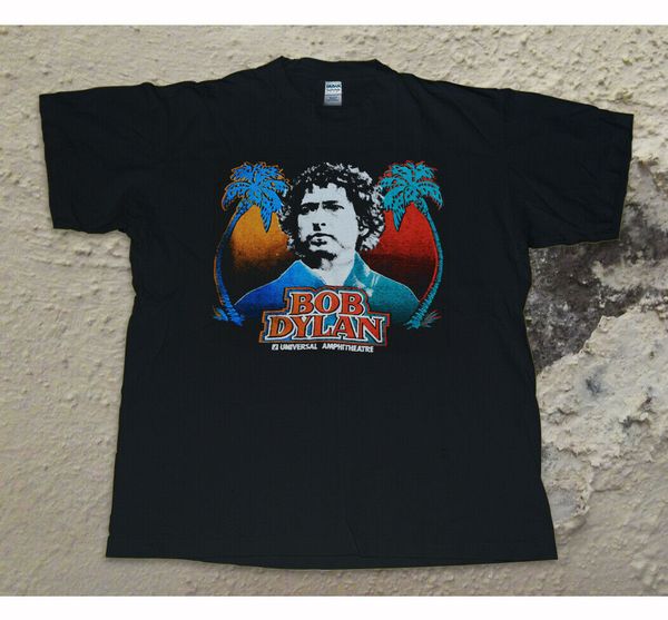 

vintage bob dylan universal amphitheatre 1970s short sleeves new fashion men clothing hoodie designers t shirts sweatshirt