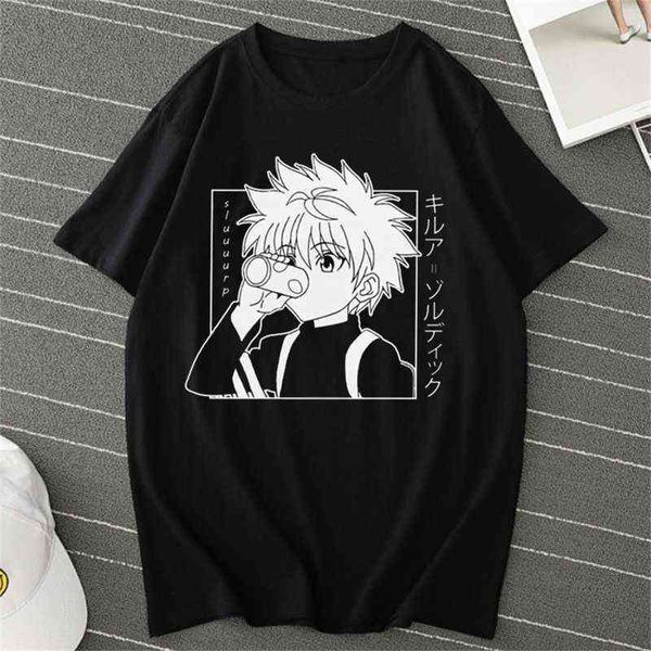 Männer Frauen T-shirt Tops Kawaii Hunter X Hunter T-shirt Killua Zoldyck T-shirt Rundhals Ausgestattet Weiche Anime Manga T Shirt kleidung G1222