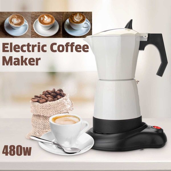 

coffee roasters 480w 6 cups electric maker pot espresso cafetera machine mocha removable kitchen tool home office