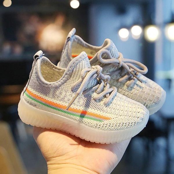 

children sport shoes 2020 autumn boys girls new fly woven breathable casual shoes kids running shoes for girl toddler sneakers wmtsbz, Black