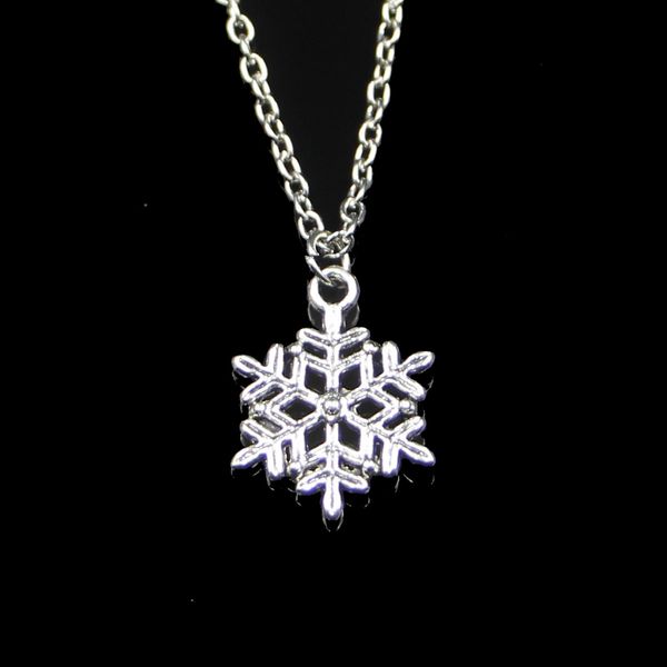 Moda 22*16mm Snowflake Colar Pingente Link Chain para Colar Cara Creante Creative Jewelry Party Gift