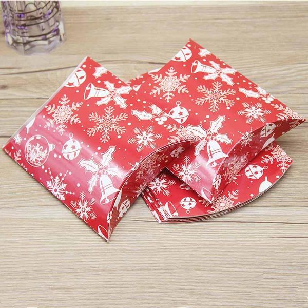

горячие продажа снеговики merry christmas gifts пакет box red snowflowers xmas благоприятная подушка форма пакет box paper box party suppile
