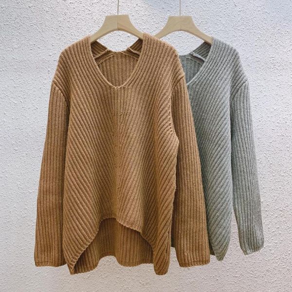 

women sweater 2020 autumn and winter wool loose pullover wool sweater women1, White;black