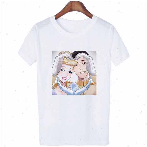 

zoganki cute cartoon print t shirt women summer short sleeve o neck women casual female t shirts fashion female tees, White