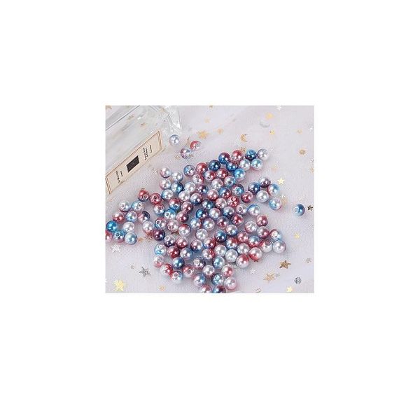 

8mm / 50pcs /abs straight hole pearl two-color beads three-color beads gradient color headdress earrings diy jewelry acc sqcvzz