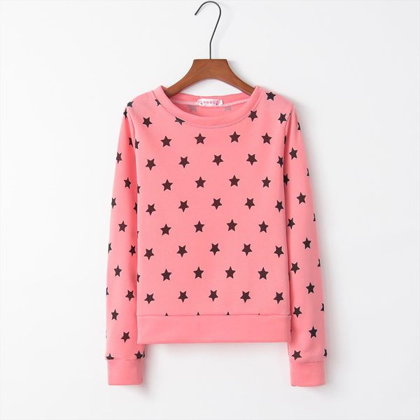 

stars pink cute 2020 new design hoodies sweatshirts women casual kawaii harajuku sweat girls european korean, Black