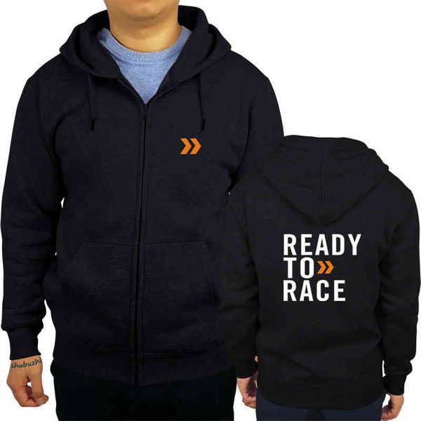 

men's hoodies ready to race novelty enduro cross motocross bitumen bike life brand printed hoodie plus size sbz8451, Black