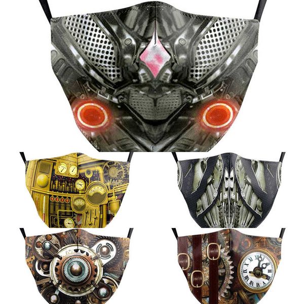 

big print face skull mask mouth galaxy washable fabric mask pm 2.5 protective dust mouth