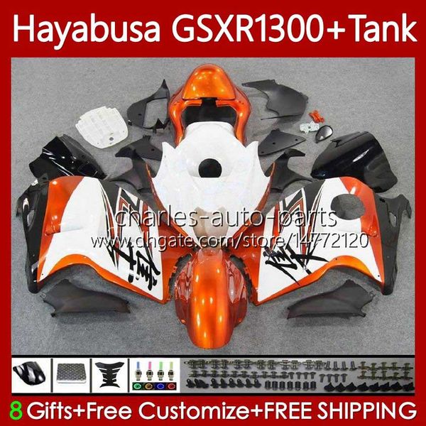 Carroçaria para Suzuki Hayabusa GSXR Laranja Branco 1300 CC GSX-R1300 GSXR-1300 96-07 74NO.54 1300cc GSXR1300 96 97 98 99 00 01 GSX R1300 2002 2003 2004 2006 2007