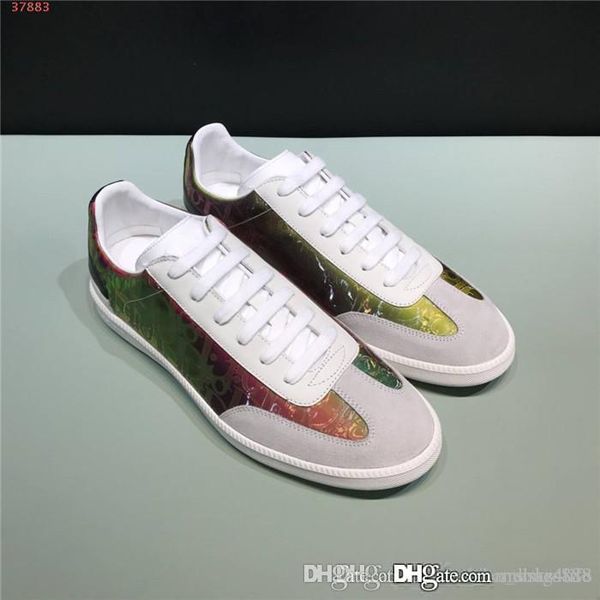 

mens classic casual gradient color sneaker letters newspaper print low lace-up casual sneaker flats with high-end packaging, Black