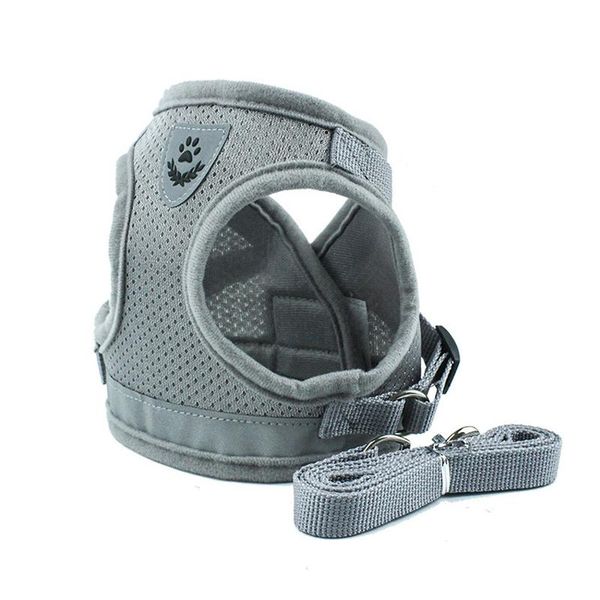 

собака harness для чихуахуа мопс маленький средний собаки нейлоновая сетка щенок cat шлейки vest reflective walking lead поводок petshop наб