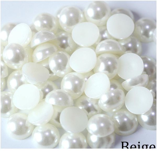 

3 4 5 6 8 10 12mm imitation pearl round half bead bulk wholesale beads for jewelry making scrapbook beads deco sqcbxi