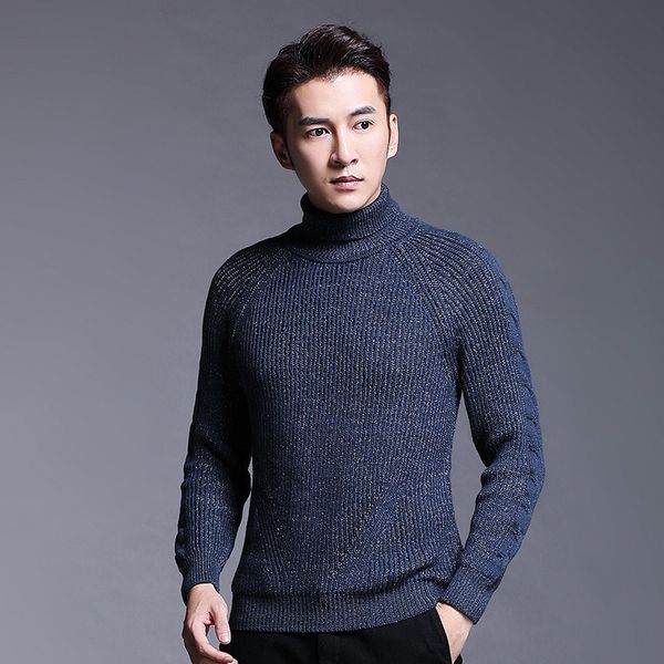 

2021 new winter turtelneck male sweater fine mesh fit fashion men's shirts pullovers clothes sx91, White;black