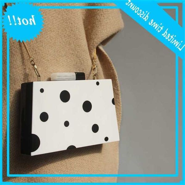 

women acryl black white box clutch shoulder bag bridal party prom wedding crossbody handbag